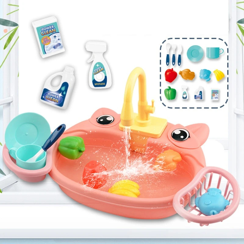 幼児向けおもちゃのキッチンセット、電動循環水、食器洗い機付き - Kids Outdoor Kitchen Accessories のレビューと価格