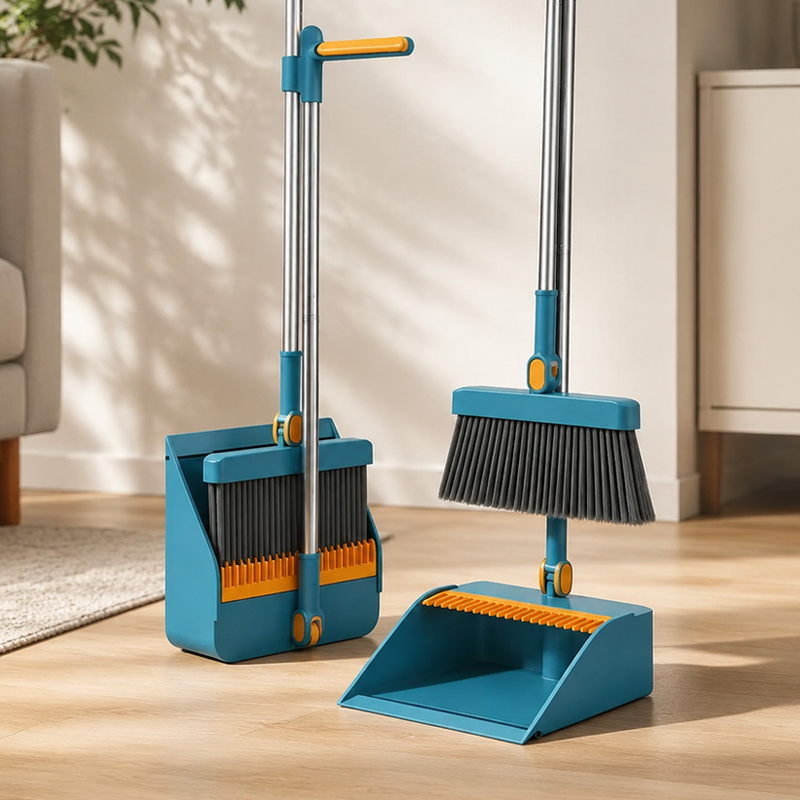ロングハンドルほうきとちりとりセット 180 °   回転式 - Kids Outdoor Broom のレビューと価格