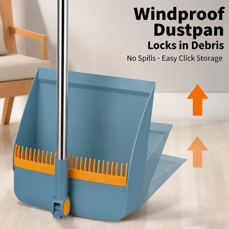 ロングハンドルほうきとちりとりセット 180 °   回転式 - Kids Outdoor Broom のレビューと価格