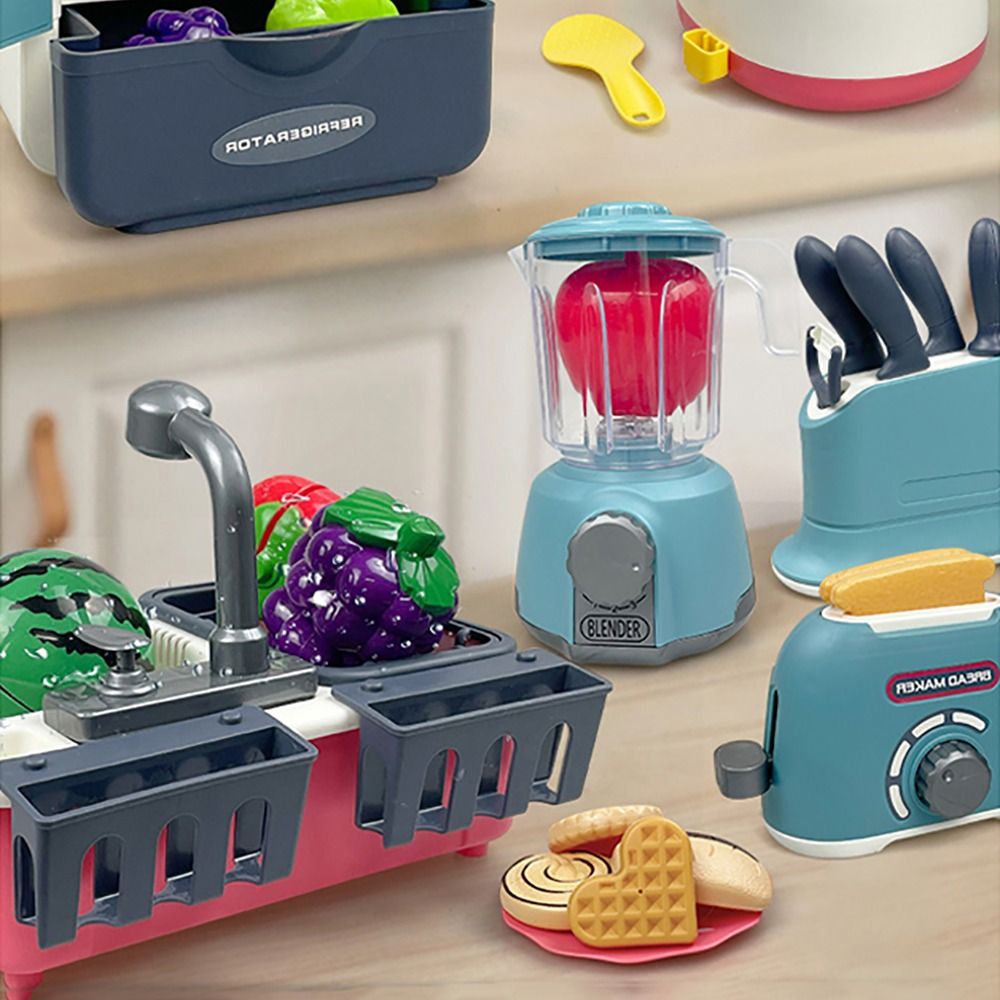 マルチカラーキッズクッキングプレイセットプラスチックガススト - Kids Outdoor Kitchen Accessories のレビューと価格