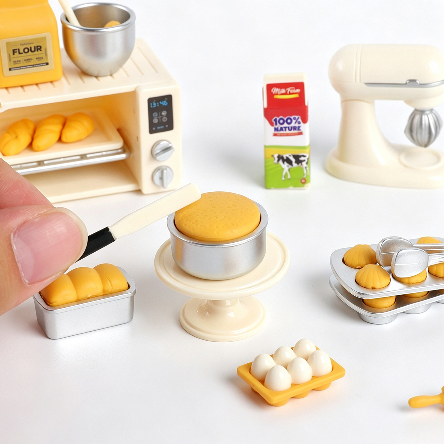 ミニサイズのベーキングおもちゃセット。ドールハウス用のミニチ - Kids Outdoor Kitchen Accessories のレビューと価格